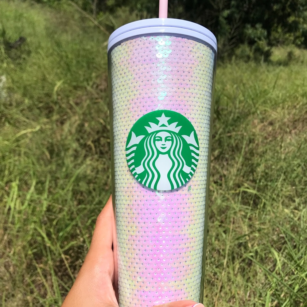 Starbucks Christmas 2020 Iridescent sequin tumbler